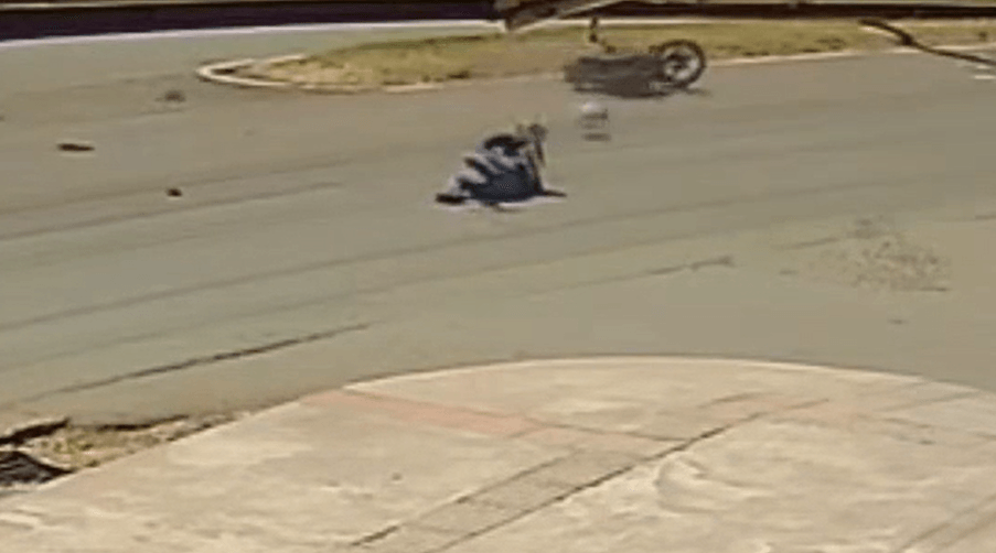 Motoboy escapa "milagrosamente" em colisão