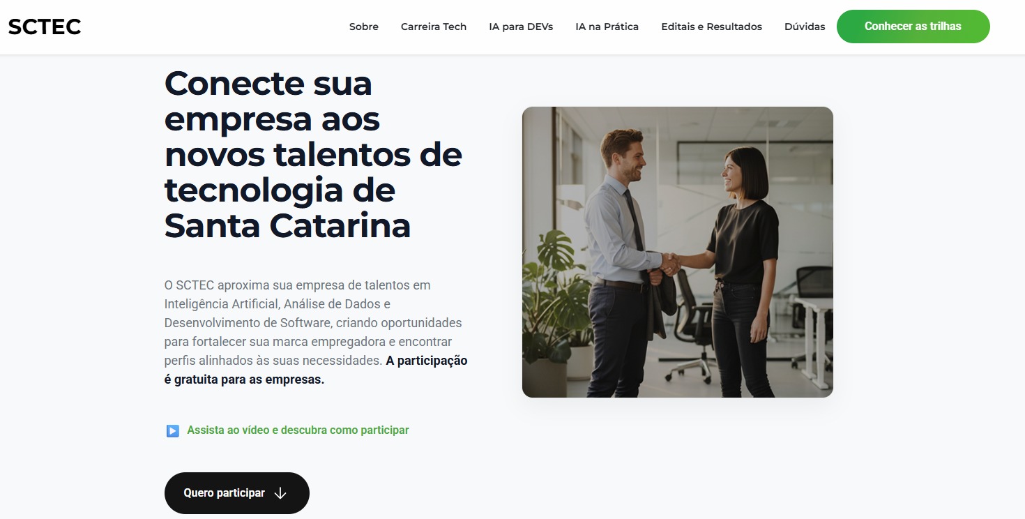 Programa de formação em tecnologia cria canal para aproximar profissionais e empresas em SC