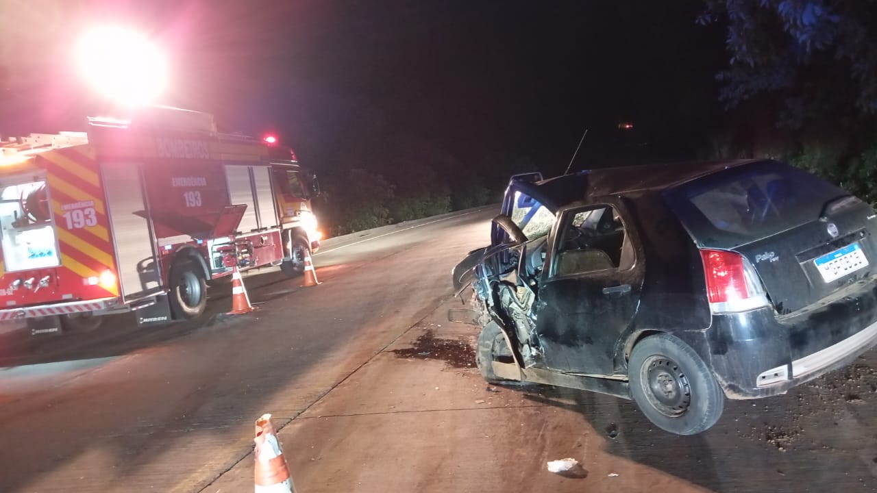 Colisão frontal na BR-163 deixa um morto e um ferido em Guaraciaba