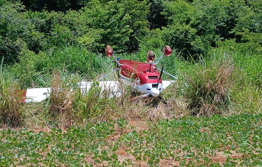 Aeronave fica de cabeça para baixo após pouso forçado em Iraceminha