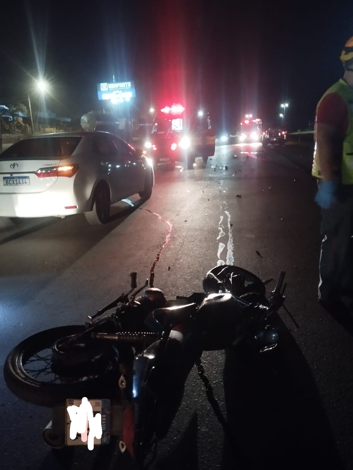 Acidente entre carro e moto deixa vítima fatal em Maravilha