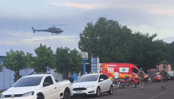 Helicótero socorre criança gravemente ferida em Nova Erechim 