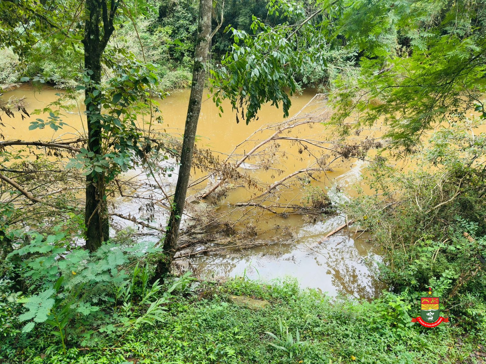 Mancha de poluição mobiliza força-tarefa ambiental entre Caibi e Palmitos
