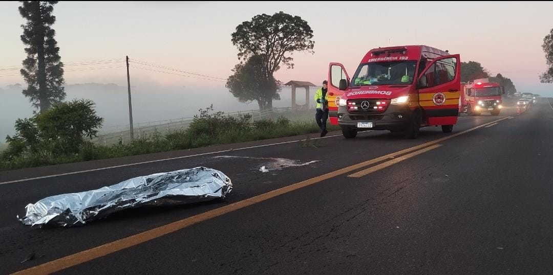 Homem de 53 anos morre após ser atropelado na BR-282, em Xanxerê
