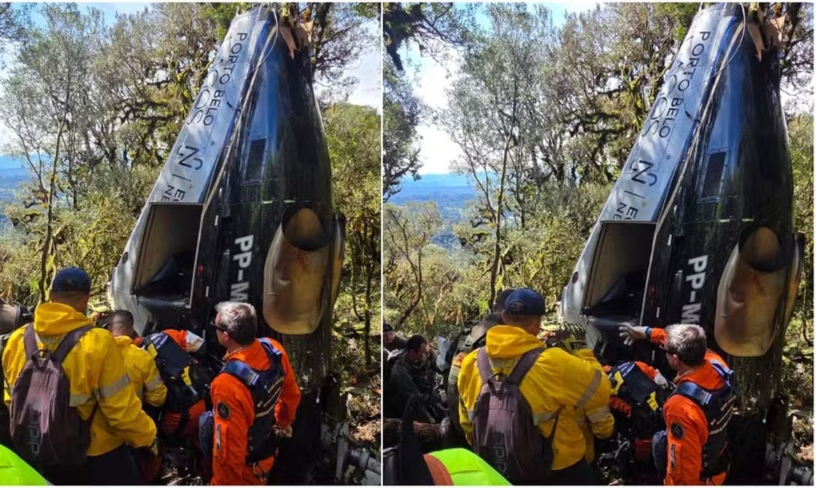 Corpos de vítimas de queda de helicóptero em SC são liberados pelo IML
