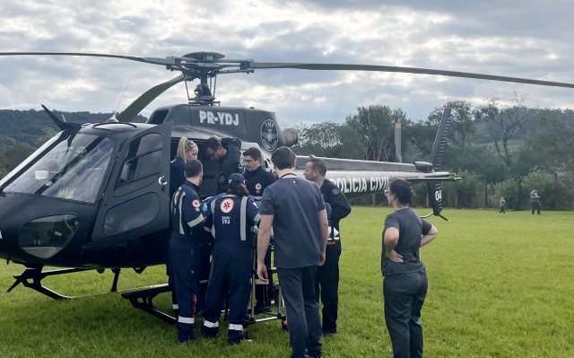 Paciente de 80 anos é levado às pressas de Romelândia a Chapecó