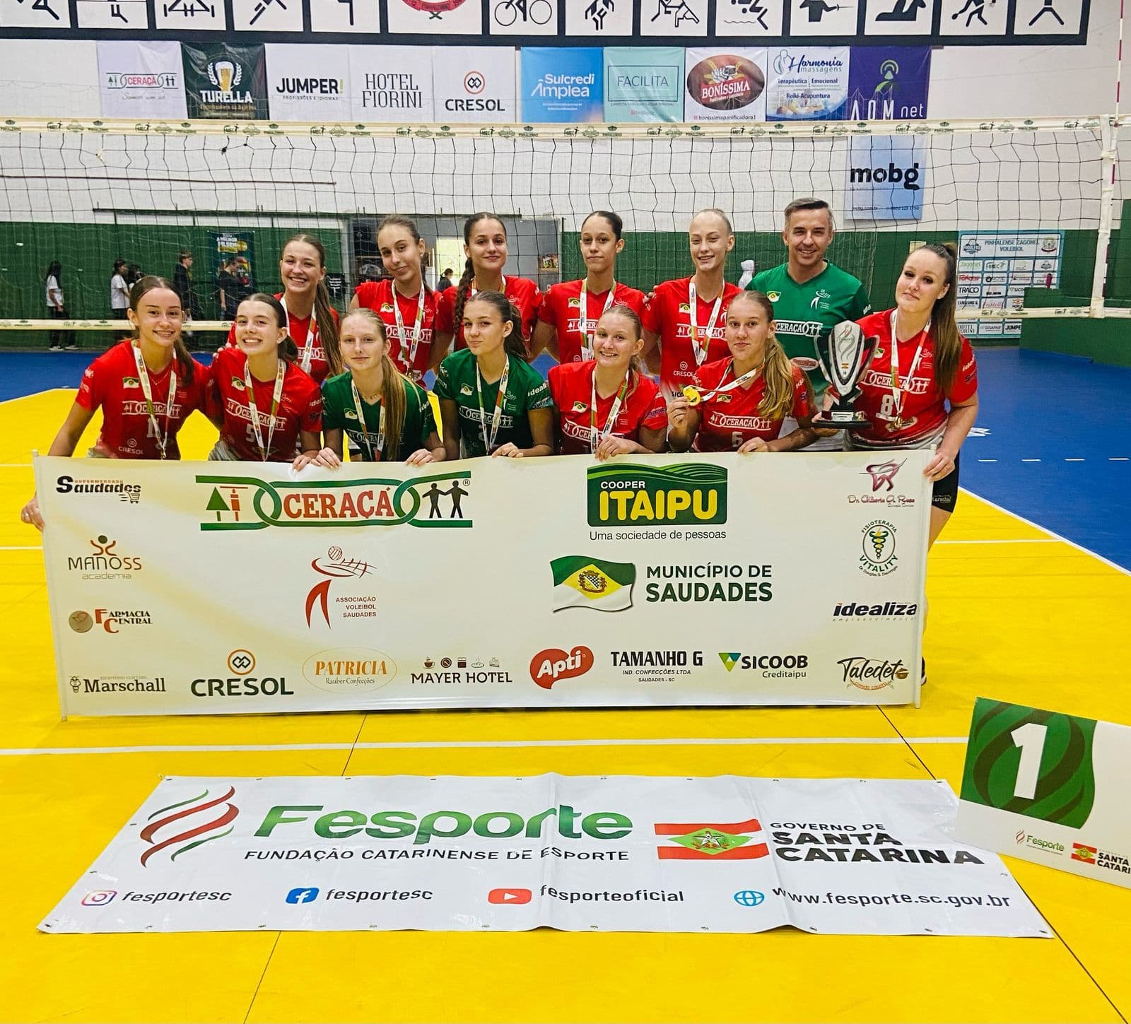 Saudades conquitou o título da etapa disputada em Pinhalzinho (Foto: Divulgação)