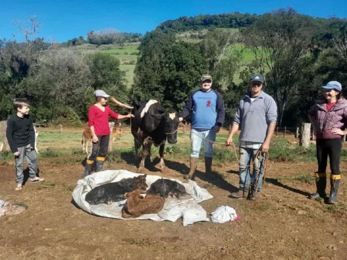 Família fez da vida com a notícia (Foto: Diego Petroski )