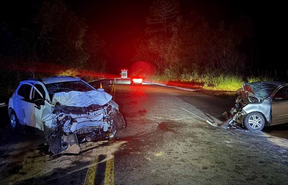 Local onde ocorreu a batida fatal (Foto: PRF)