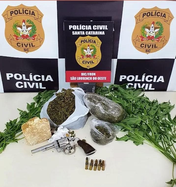 Drogas e armas apreendidas (Foto: Polícia Civil)