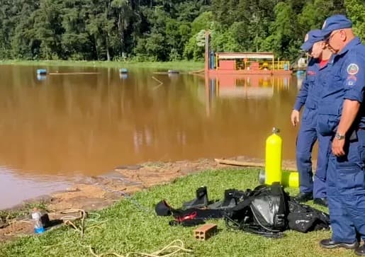 Afogamento aconteceu em Chapecó (Foto: Eduardo Grassi)