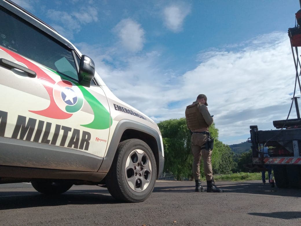 Fato ocorreu no município de Galvão, no Oeste de Santa Catarina (Foto: Polícia Militar)