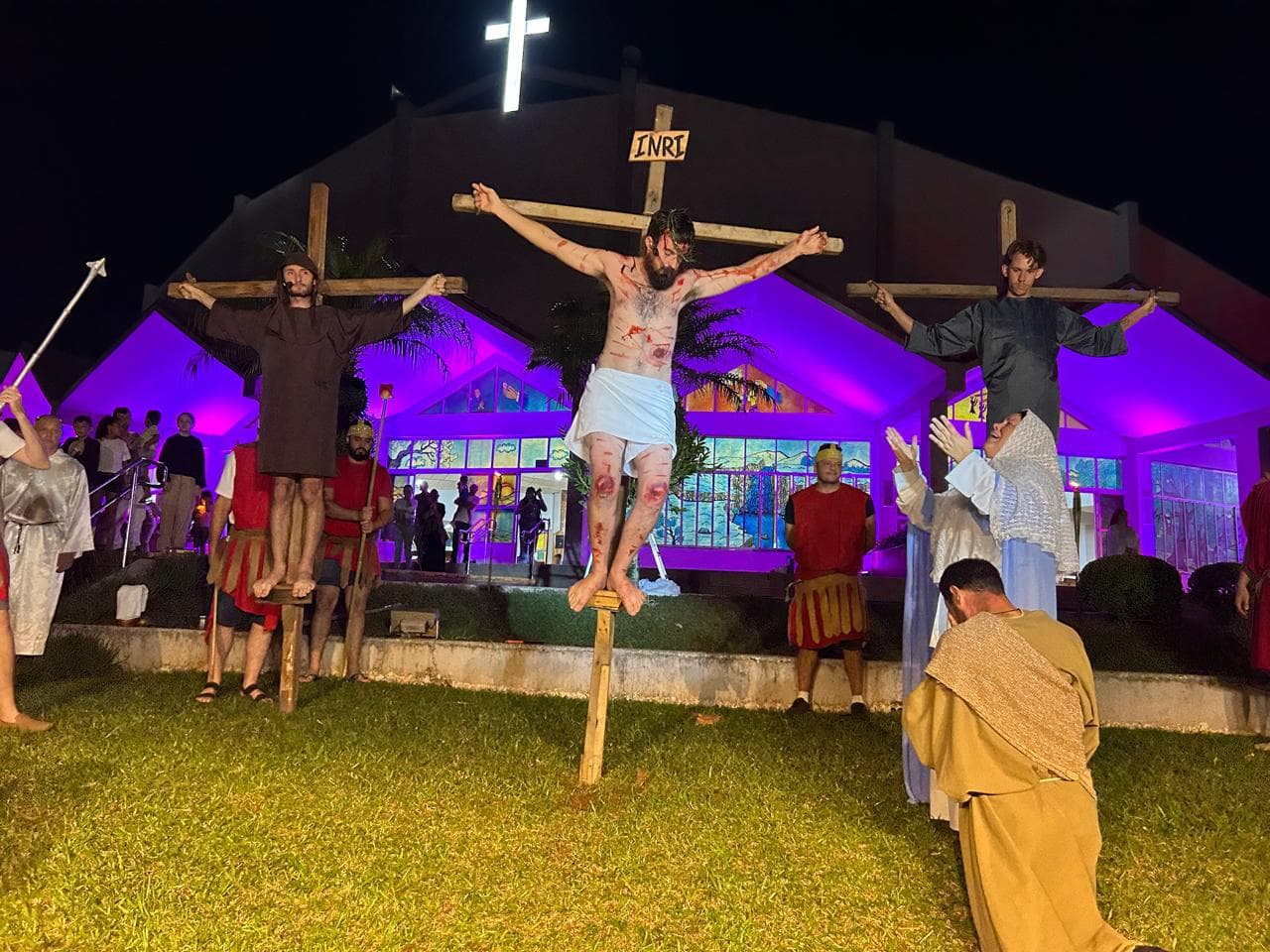 Encenação da Paixão de Cristo (Foto: Gilmar Bortese)