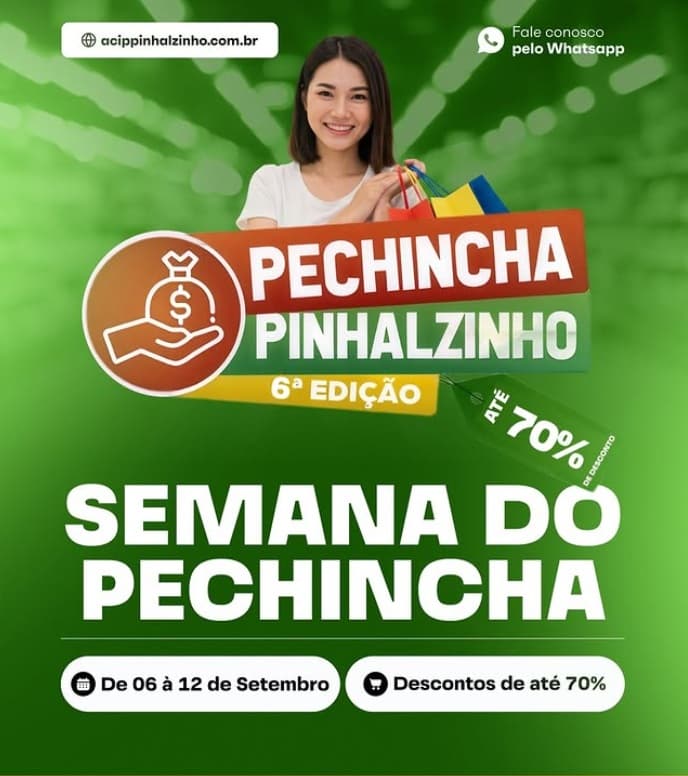 Pechincha Pinhalzinho promete movimentar comércio com descontos de até 70%