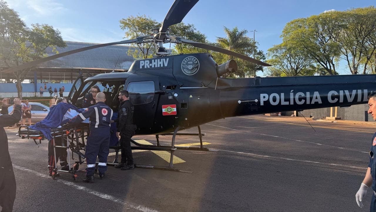 Aeronave leva adolescente de 17 anos em trabalho de parto