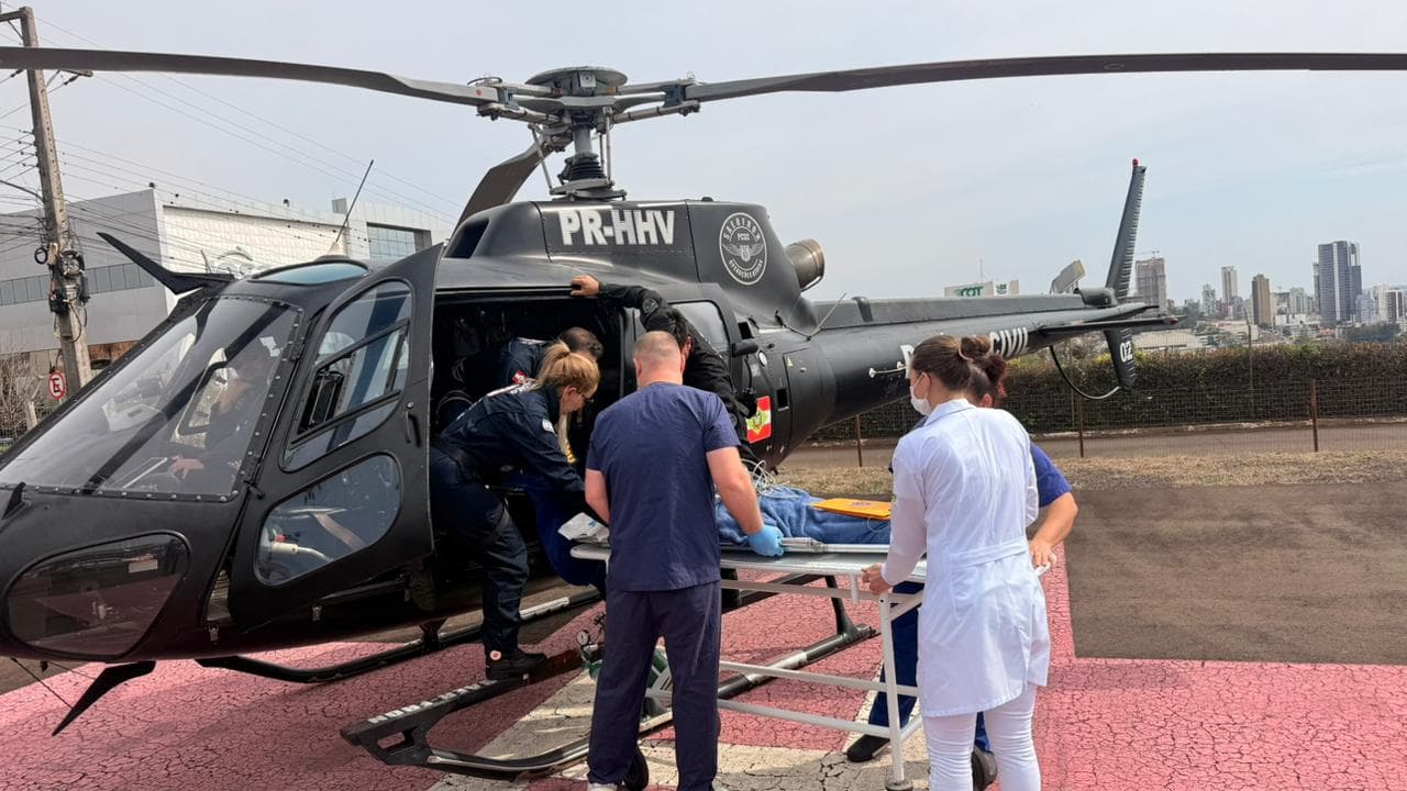 Aeronave da Polícia Civil realiza transferência aeromédica de paciente com suspeita de AVC
