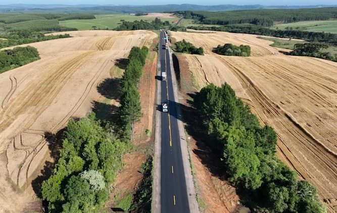 Trecho melhorado fica entre Irani e Ponte Serrada (Foto: Divulgação)