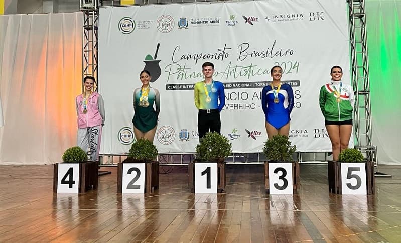 Jovem de Sul Brasil conquistou o primeiro lugar no nacional de patinação  (Foto: Divulgação )