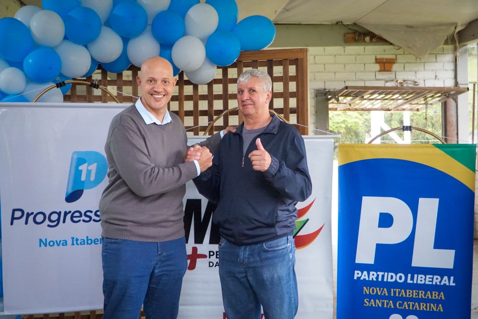 Marciano e Darci são os candidatos do PP e MDB (Foto: Jonas Bianchi)