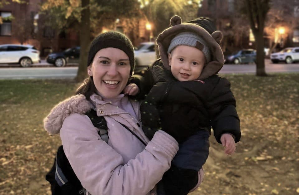 Mãe e filho em Santa Catarina (Foto: Arquivo pessoal)