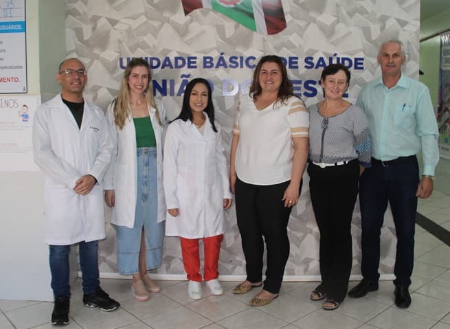 Quatro médicos trabalham na Unidade de Saúde de União do Oeste  (Foto: Ascom União do Oeste )