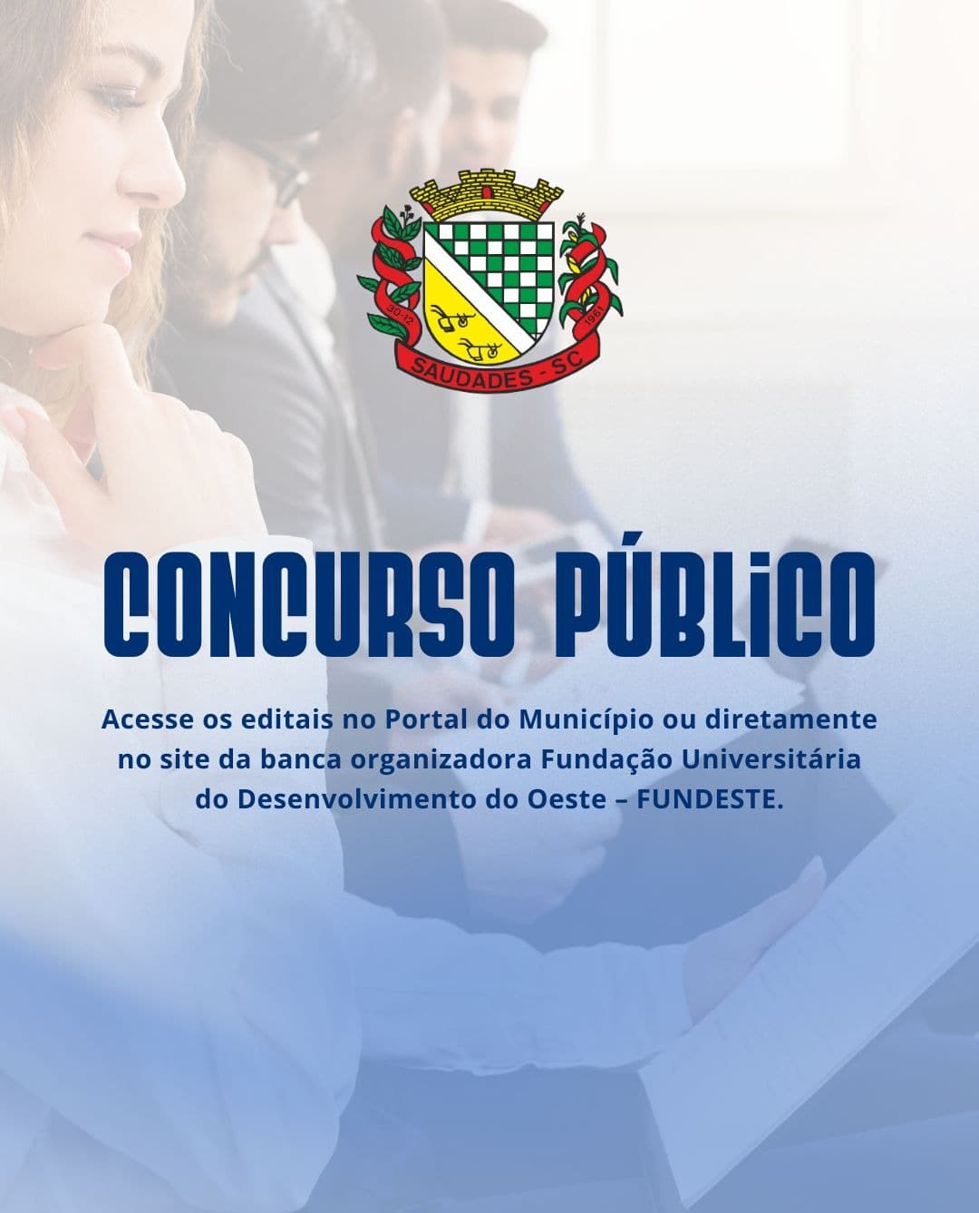 Saudades abre inscrições para Concurso Público e Processo Seletivo 2025