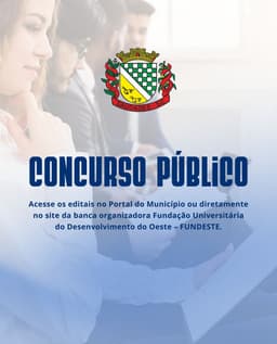 Abertas as incrições para o concurso público em Saudades  (Foto: Divulgação)