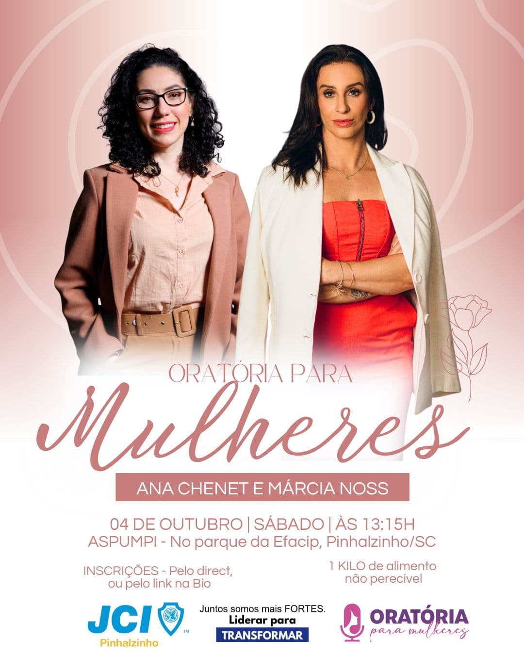 Oratória para Mulheres promoverá encontro inspirador em Pinhalzinho