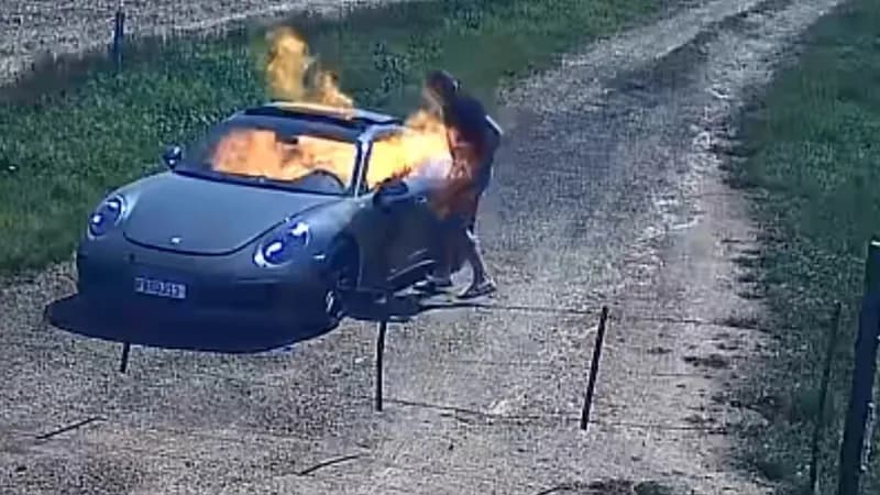 Proprietário coloca fogo em Porsche mas culpa "outros"