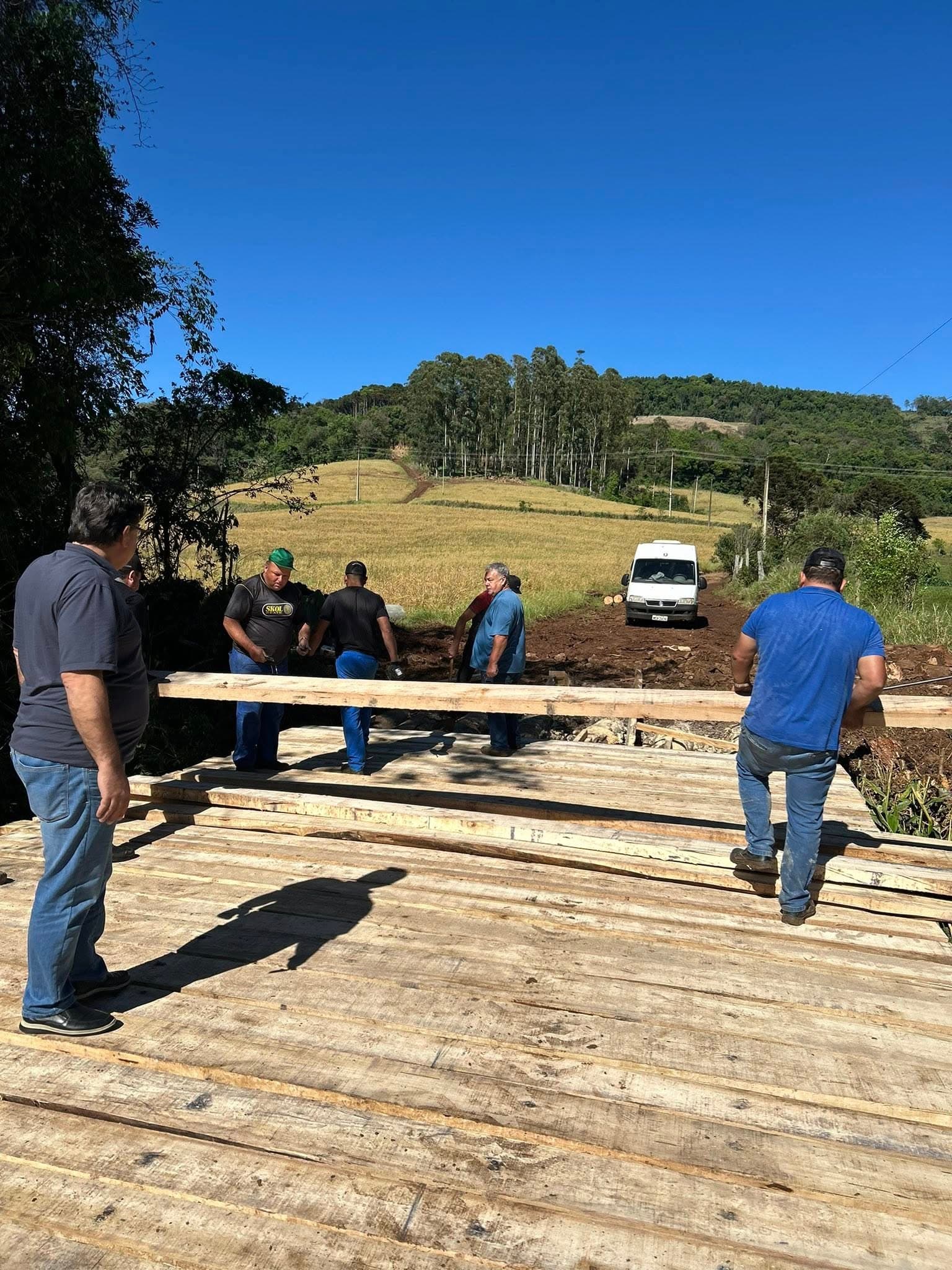 União do Oeste inicia reconstrução de ponte na divisa com Jardinópolis