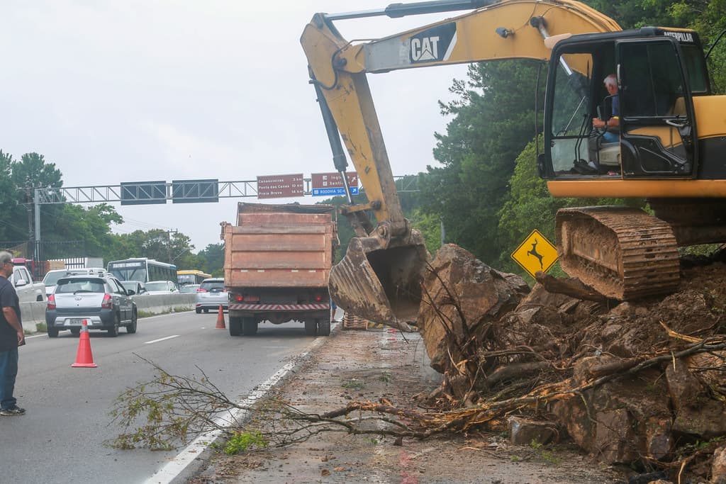 Defesa Civil divulga relatório que aponta 10 municípios com ocorrência devido as chuvas no litoral  (Foto: Governo de Santa Catarina )