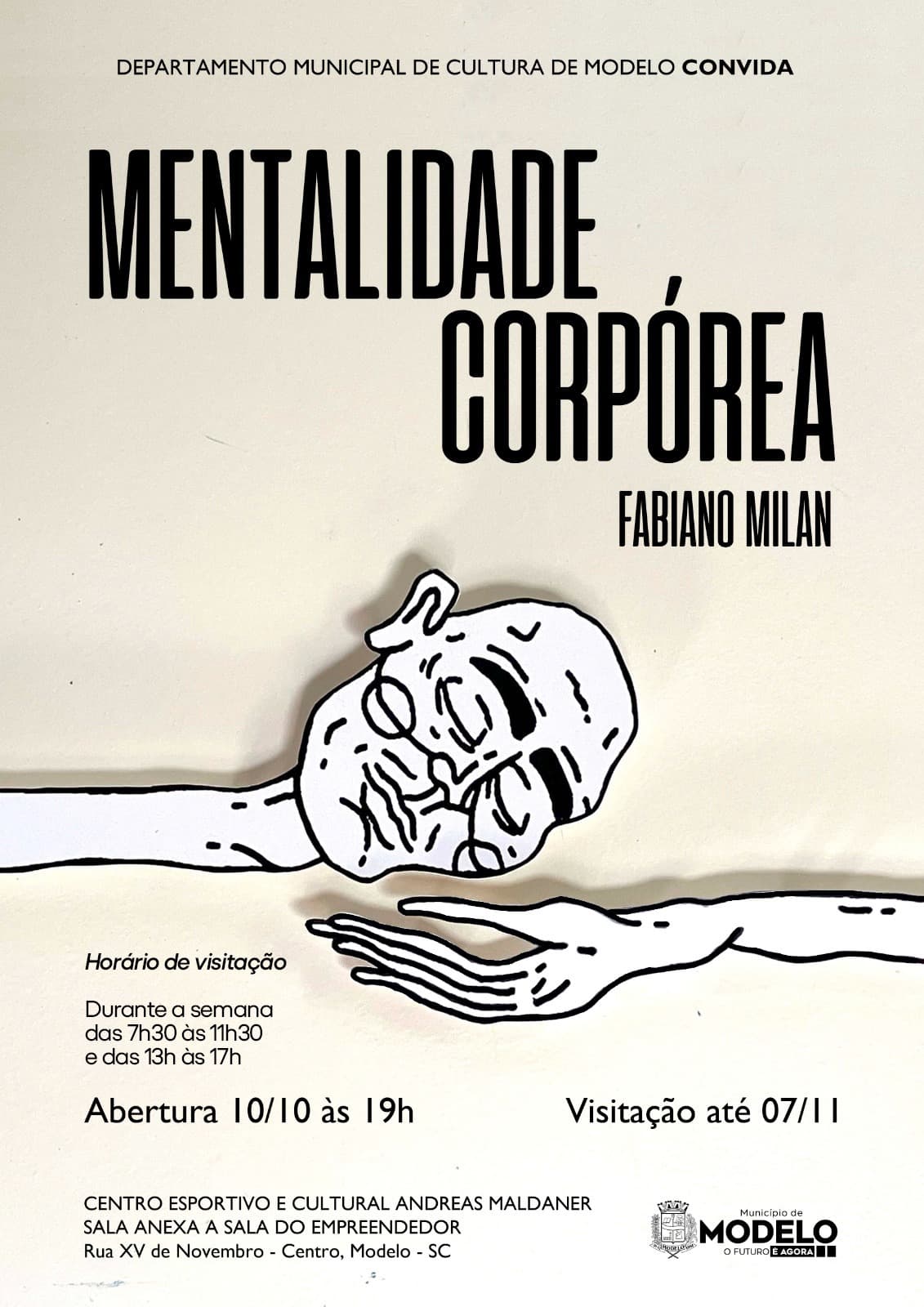 Modelo vai receber exposição ‘Mentalidade Corpórea’ do artista Fabiano Milan    