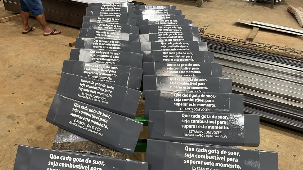Rodos produzidos por empresários pinhalenses serão levados ao RS (Foto: Divulgação)