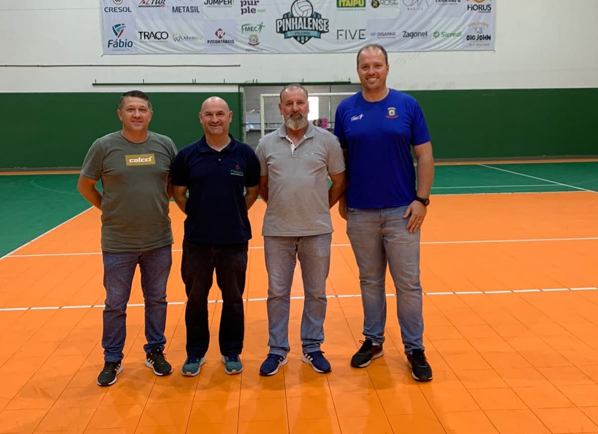 Representantes da Fesporte estiveram em Pinhalzinho (Foto: Divulgação)
