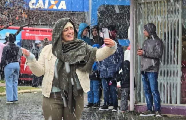 Europa? não, é São Joaquim! cidade dá boas-vindas à primeira neve do ano