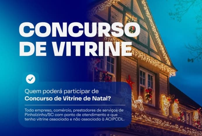 Pinhalzinho revive o encanto natalino com o Concurso de Vitrines 2025