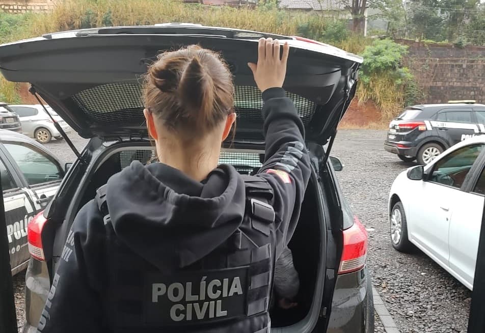 Transportador estava com drogas em automóvel (Foto: Polícia Civil)