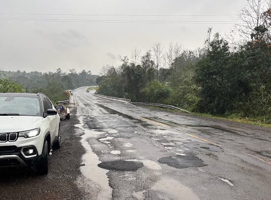 Trecho da BR-158 em Cunha Porã (Foto: Ricardo Saporiti)