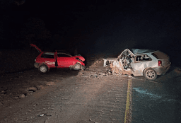 Acidente fatal em Palmitos (Foto: Corpo de Bombeiros)