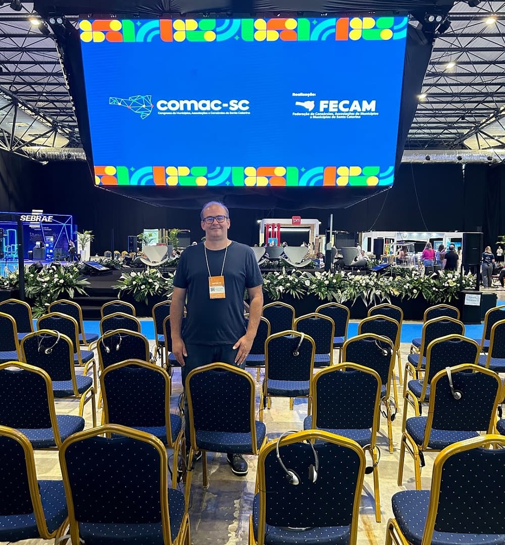 Beltrame participou do evento da Fecam no liroral catarinense (Foto: Arquivo Pessoal)