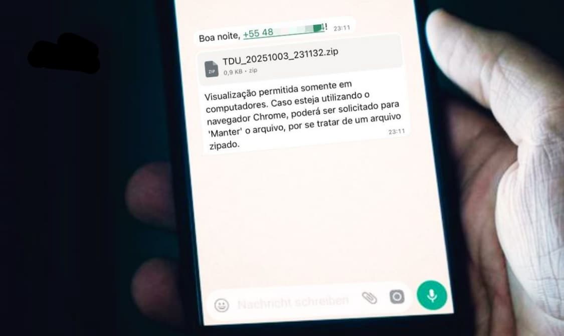 Golpe do arquivo ‘zip’ no WhatsApp volta a preocupar