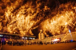 Abertura dos JASC em Chapecó emociona público com espetáculo, homenagens e show nacional (Foto: Márcio Cunha/Foto Atleta)
