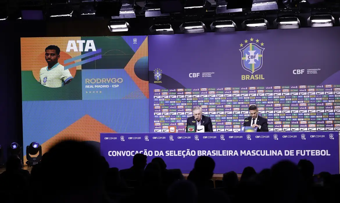 Carlo Ancelotti convoca seleção brasileira com retorno de Rodrygo e Vinicius Júnior