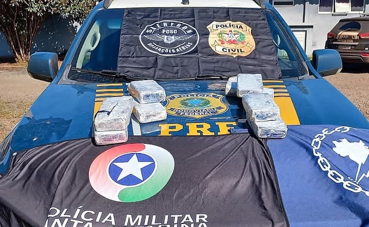 Polícia faz apreenção de drogas em Chapecó  (Foto: PRF)