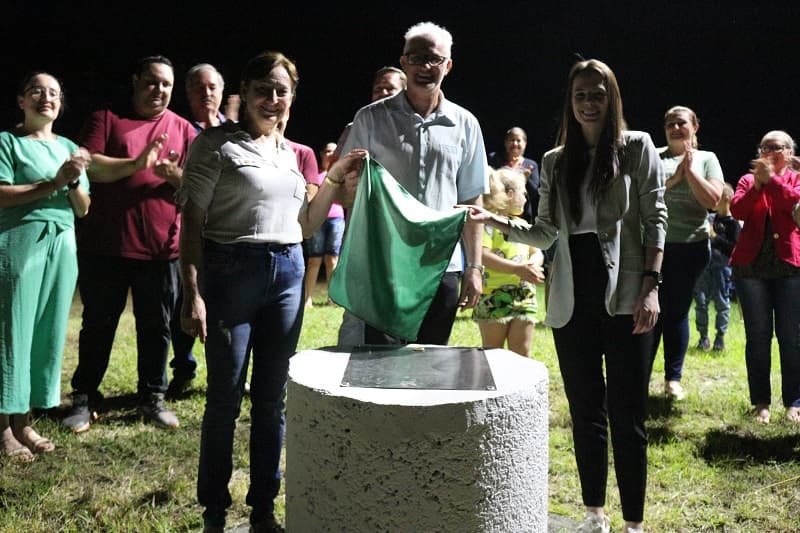 Obra de calçamento na Linha Adolfo Konder é inaugurada pelo Executivo Municipal