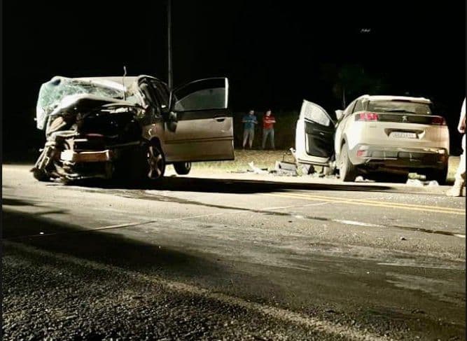 Acidente foi na na Linha Caravaggio, em Guaraciaba (Foto: Marcos de Lima)