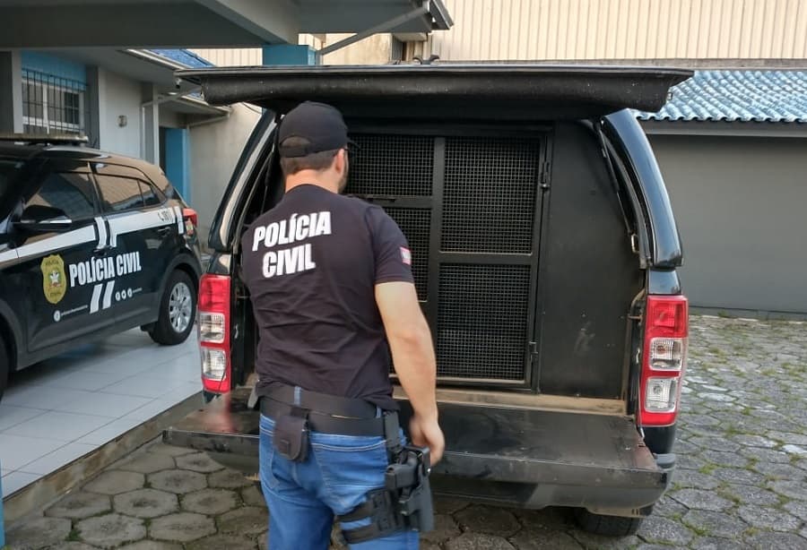 Fugitivo terminou preso em Santa Catarina (Foto: Polícia Civil)