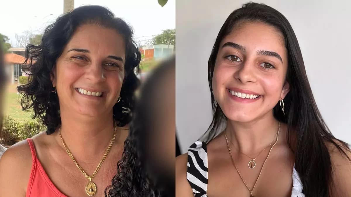 Rosana e Sofia estavam em restaurante quando caminhonete causou acidente  (Foto: Reprodução / Facebook)