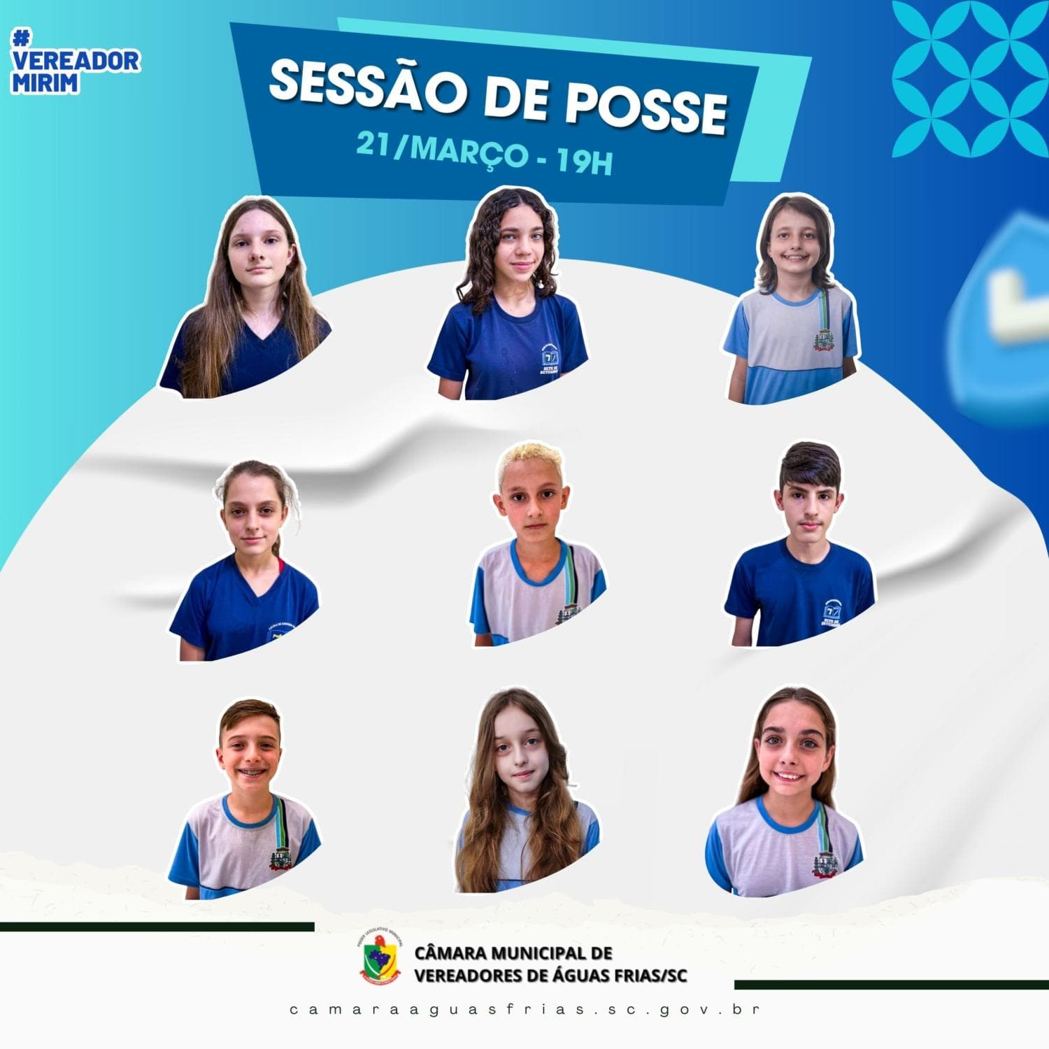 Vereadores mirins  serão empossados nesta sexta em Águas Frias (Foto: Gilmar Bortese)