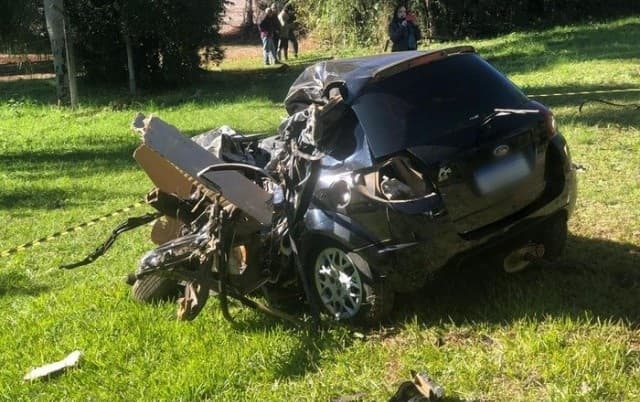 Autor do crime estava em um carro de passeio (Foto: Redes Sociais)